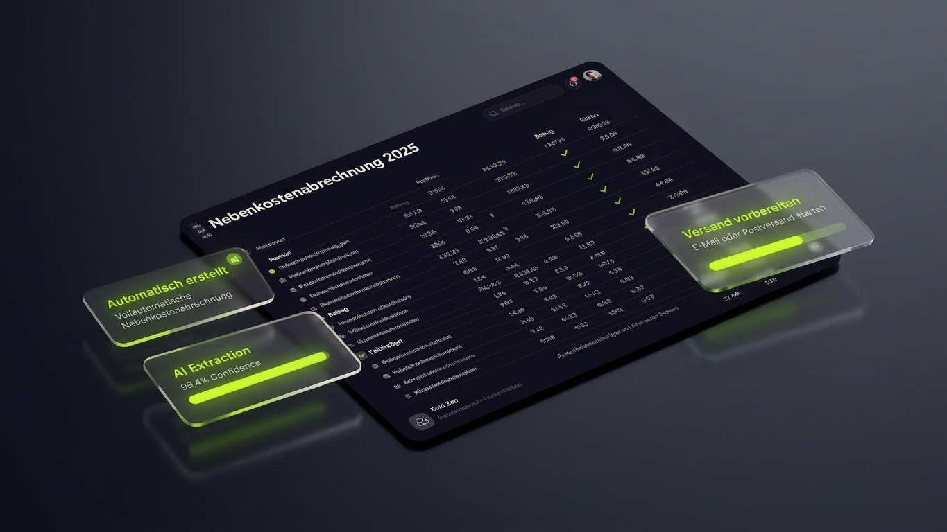 manageme Dashboard mit KI-gestützter Nebenkostenabrechnung 2025